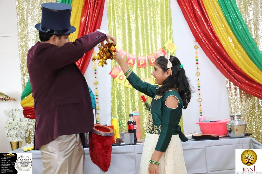 Darshan with a child volunteer